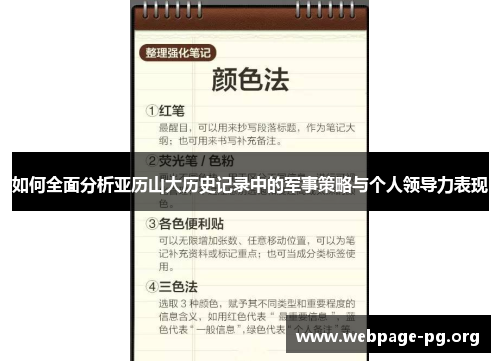 如何全面分析亚历山大历史记录中的军事策略与个人领导力表现